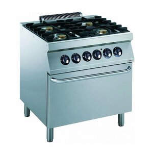Combisteel Cuisinière 4 Feux sur Four Électrique | 4x 5,5kW | 800x700x900(H)mm