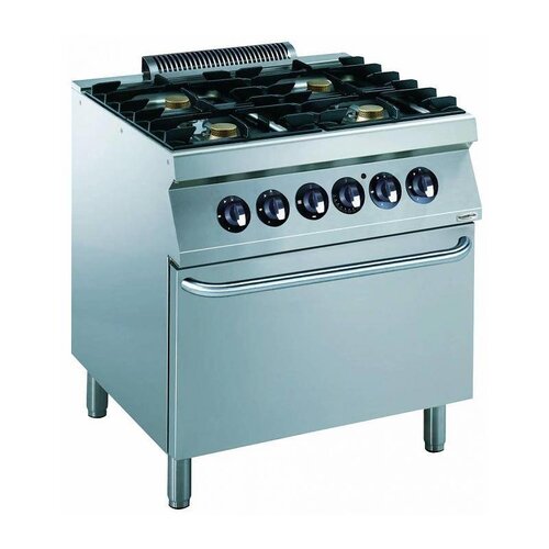 Combisteel Cuisinière 4 Feux sur Four Électrique | 4x 5,5kW | 800x700x900(H)mm