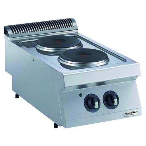 Combisteel Cuisinière Électrique à Poser | 2 Plaques | 2x 2,6kW | 400V | 400x750x250(h)mm