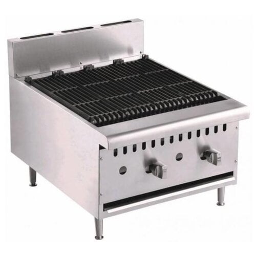 Combisteel Grill Pierre de Lave Gaz | Modèle de Table | 18kW | 615x800x590(h)mm