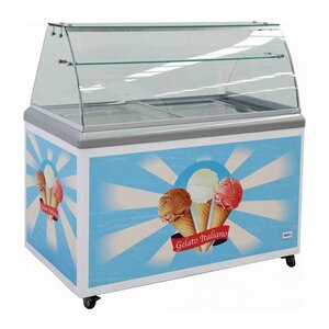 Combisteel Vitrine à Glace | 9x5 Litres | Sans Bacs | 1314x694x1315(h)mm