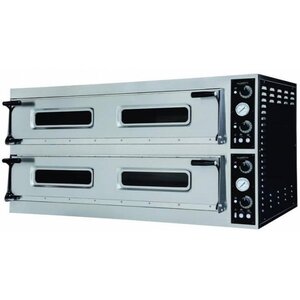 Combisteel Four à Pizza Électrique Double | 2x 9 Pizza Ø350mm | 400V | 1500x1314x745(h)mm