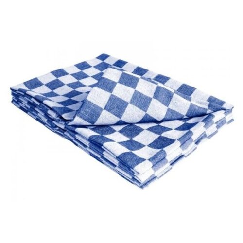 CHRselect Torchon Cuisine à Carreaux Bleu/BLanc | Coton | 660x660mm | 10 Pièces