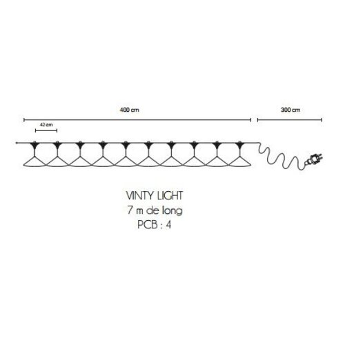 Lumisky Guirlande Lumineuse Vinty Light | 10 Ampoules | 11W | 7m
