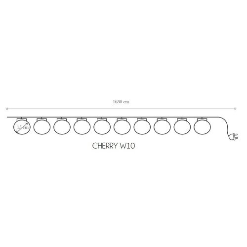 Lumisky Guirlande Lumineuse Cherry | 10 Ampoules | 3W | Blanc Chaud | 16,5m