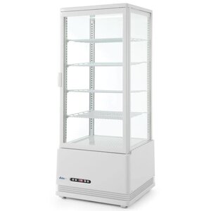 Hendi Vitrine Réfrigérée Sur Table Grand Modèle| 98 LITRES | Sans Condensation | 4 étagères | 452x406x(H)1116mm