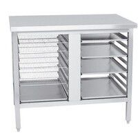 Table de Préparation Inox | 10x Racks de 40x60cm | 1000x700x900(h)mm