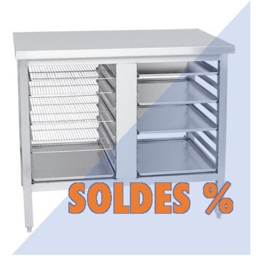 CHRselect Table de Préparation Inox | 10X Racks de 40x60cm | PROMOTION XXL!