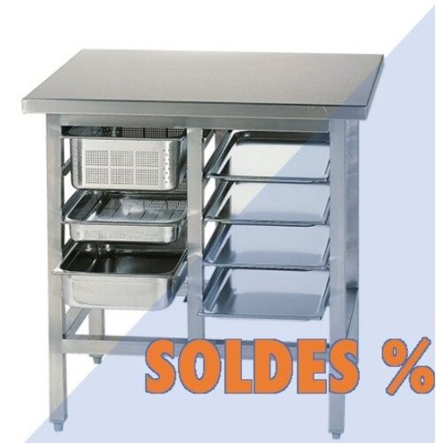 CHRselect Table de Préparation Inox | 10x Racks de GN1/1 | PROMOTION XXL! CHRselect Table de Préparation Inox | 10x Racks de GN1/1 | PROMOTION XXL!