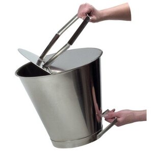 CHRselect Seau de Graisse INOX | Avec Couvercle | 17 Litres