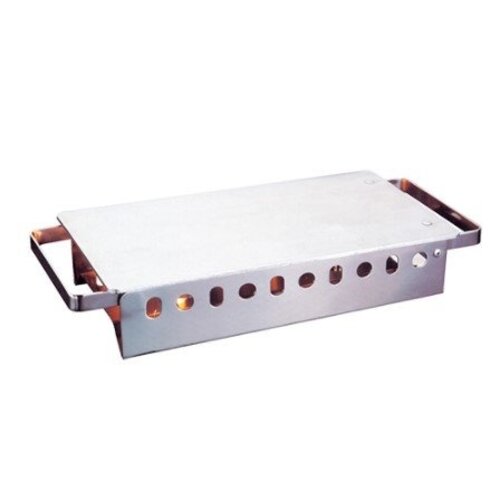 CHRselect Réchaud Inox 2 Brûleurs | Plaque Aluminium à Charnière | 37x17,5cm