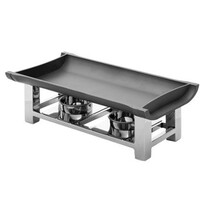Chauffe Plat Inox | Plaque Aluminium | 38x19x12(h)cm