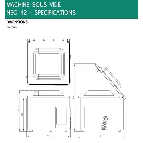 Henkelman NEO 42 | Machine Sous Vide Henkelman | Soudure 420mm |  Chambre 370x420x180mm | Application VacAssist