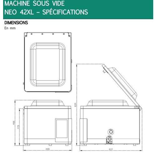 Henkelman NEO 42 XL | Machine Sous Vide Henkelman | Soudure 420mm | Chambre 460x420x180mm | Application VacAssist Henkelman NEO 42 XL | Machine Sous Vide Henkelman | Soudure 420mm | Chambre 460x420x180mm | Application VacAssist