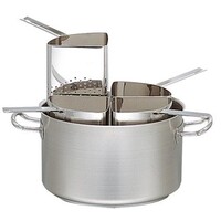 Marmite Traiteur | 20 Litres | 4 Passoires à Pâtes Incl. | Ø350x210(h)mm
