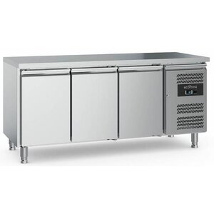 Combisteel Comptoir Réfrigéré INOX | 3 Portes | 417 Litres | 1760x700x850(h)mm
