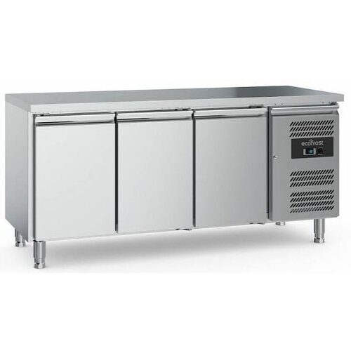 Combisteel Comptoir Réfrigéré INOX | 3 Portes | 417 Litres | 1760x700x850(h)mm