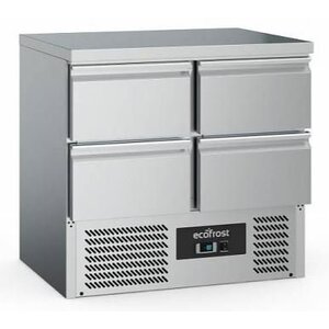Combisteel Comptoir Réfrigéré Inox | 4 Tiroirs | 220 Litres | 900x700x850(h)mm