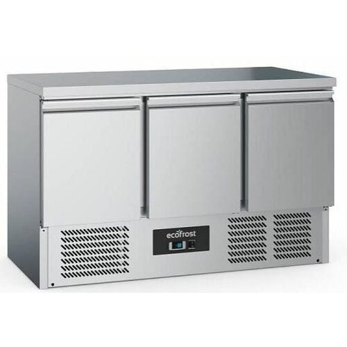 Combisteel Comptoir Réfrigéré Inox | 3 Portes | 368 Litres | 1370x700x850(h)mm