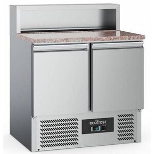 Combisteel Comptoir à Pizza Inox | Pour 5x GN1/6 |  2 Portes | 900x700x1080(h)mm