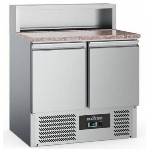 Combisteel Comptoir à Pizza Inox | Pour 5x GN1/6 |  2 Portes | 900x700x1080(h)mm