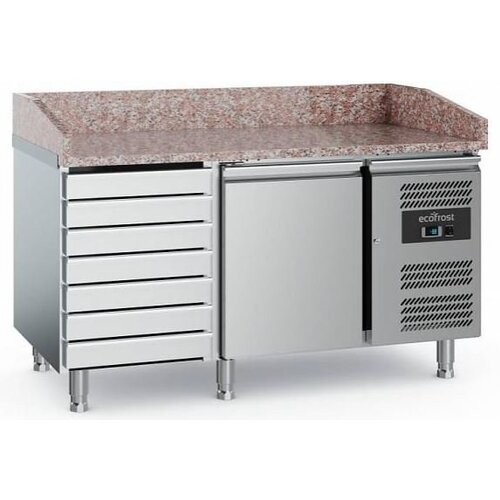 Combisteel Comptoir à Pizza Inox | 1 Porte 7 Tiroirs | 1520x800x1000(h)mm Combisteel Comptoir à Pizza Inox | 1 Porte 7 Tiroirs | 1520x800x1000(h)mm