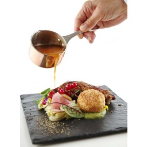 Hendi Casseroles Miniatures avec Bec Verseur | Cuivre/Aluminium/Inox | ø50x(H)30mm