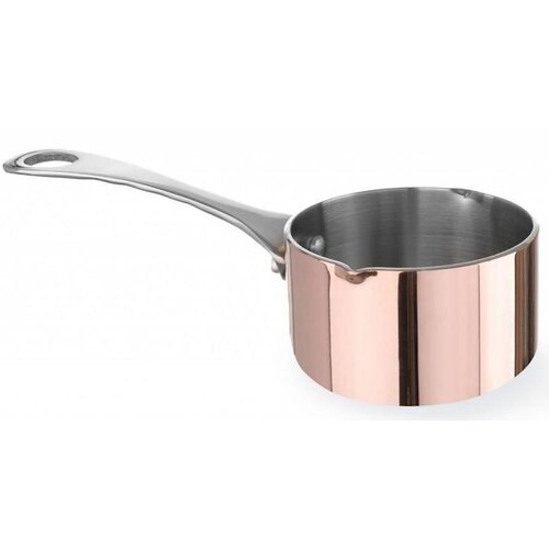Hendi Casseroles Miniatures avec Bec Verseur | Cuivre/Aluminium/Inox | ø50x(H)30mm