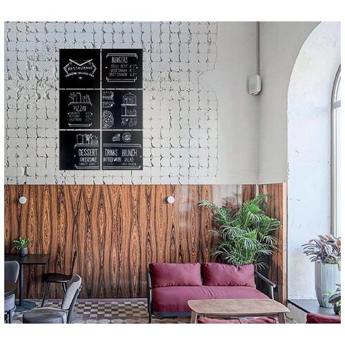 Securit Grandes Ardoises Murales | 40x40x2cm | Par 6 Pièces Securit Grandes Ardoises Murales | 40x40x2cm | Par 6 Pièces