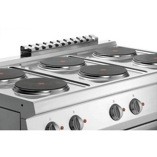 Bartscher Cuiseur Électrique avec Four | 6 Plaques de Cuisson Ø220mm | 400V | Gastronorm 1/1 | 1200x700x850(h)mm