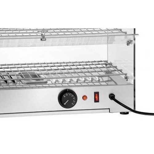 Bartscher Vitrine Chauffante Inox | Verre Courbé | 45 Litres | 640x460x430(h)mm