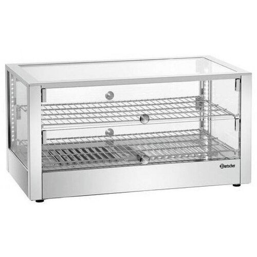 Bartscher Vitrine Chauffante Inox | Portes Soulevables | Éclairage LED | 700x430x365(h)mm