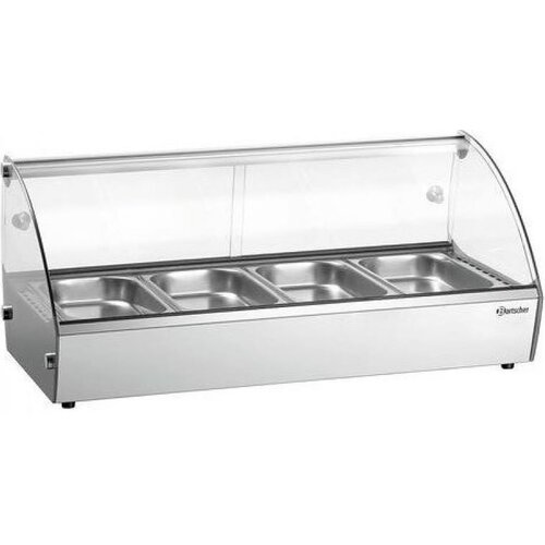 Bartscher Vitrine Présentoir Chauffant | 4x Bacs GN1/3 Inclus | 420x775x335(h)mm
