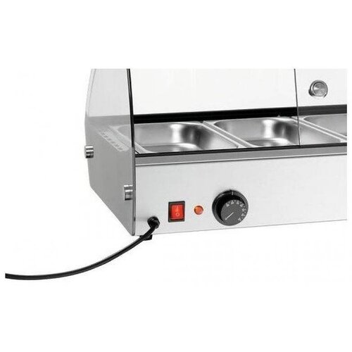 Bartscher Vitrine Présentoir Chauffant | 4x Bacs GN1/3 Inclus | 420x775x335(h)mm