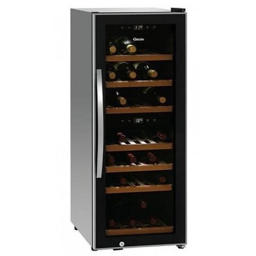 Bartscher Réfrigérateur à Vin 113 L | 2 Zones Température | Silencieux | 580x396x1030(h)mm Bartscher Réfrigérateur à Vin 113 L | 2 Zones Température | Silencieux | 580x396x1030(h)mm