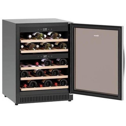 Bartscher Cave á Vin Noir | Mode Silencieux | 2 Zones de Température | 590x575x825(h)mm