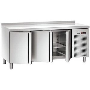 Bartscher Table réfrigérée Inox | 3 Portes | Qualité Supérieure | 1792x700x850(h)mm