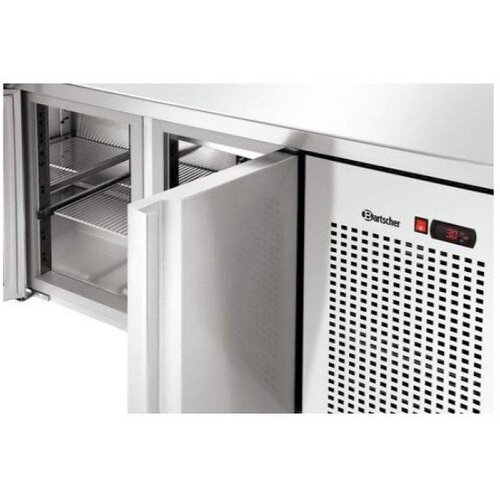 Bartscher Table réfrigérée Inox | 3 Portes | Qualité Supérieure | 1792x700x850(h)mm