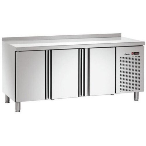 Bartscher Table réfrigérée Inox | 3 Portes | Qualité Supérieure | 1792x700x850(h)mm