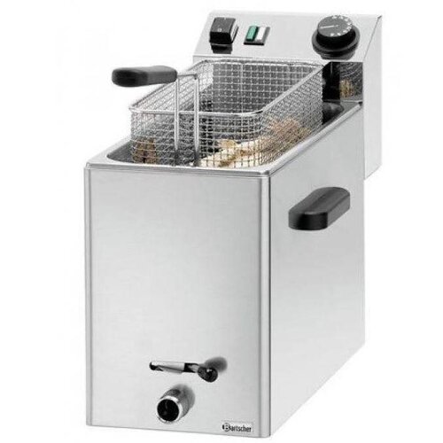 Bartscher Friteuse SNACK XL Plus | 8 Litres | 3,4kW | Avec Vidange | 245x720x470(h)mm