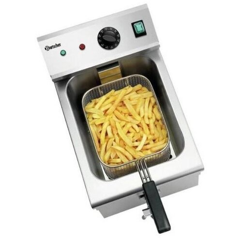 Bartscher Friteuse à Induction Inox | 8 Litres | 3500W | Avec Panier | 290x480x515(h)mm