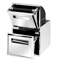 Bac à Marc de Café INOX - 18 Litres | Double Basculant | Ronda AG14 | 233x377x299(h)mm