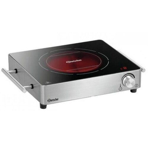 Bartscher Réchaud Électrique en Vitrocéramique | 2200W | Contours Inox | 395x315x85(h)mm