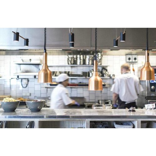 CHRselect Lampe Chauffante Bronze | Ø180x360mm | Fabriqué en Europe | Cable 1800mm | Ampoule 250W Incl.