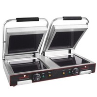 Grill de Contact Double | Vitrocéramique 400°C | 3200W | 700x480x170(h)mm