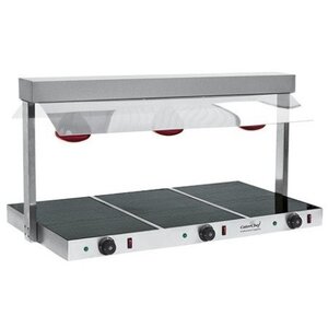 Emga Plaque Chauffante Céramique | GN3/1 | 1200W | Ampoules Infra. Incl. | 1080x580x570(h)mm