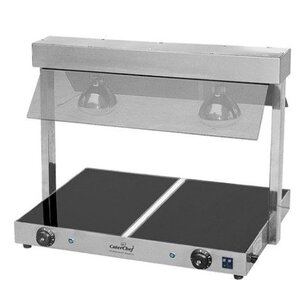 Emga Plaque Chauffante Céramique | GN2/1 | 800W | Ampoules Infra. Incl. | 730x580x570(h)mm