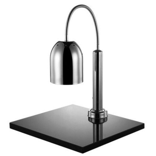 Emga Lampe Chauffante Chrome | Modèle de Table + Plateau 50x45cm | 650(h)mm | avec Interrupteur!
