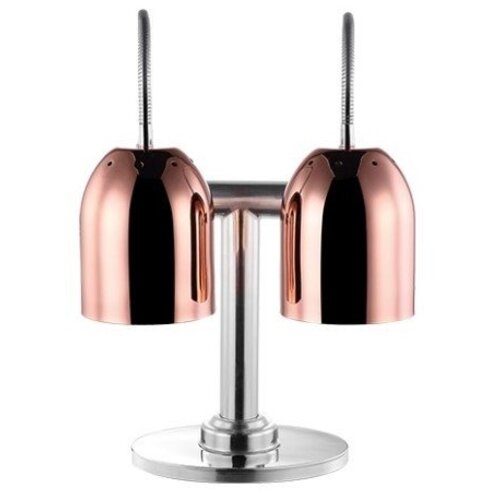 Emga Lampe Chauffante DOUBLE Cuivre | Modèle de Table | 2x Ø240x600(h)mm | avec Interrupteur!