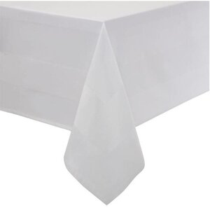 CHRselect Nappe Bande de Satin | Carré | 100% Coton  Blanc | Disponibles en 6 Tailles